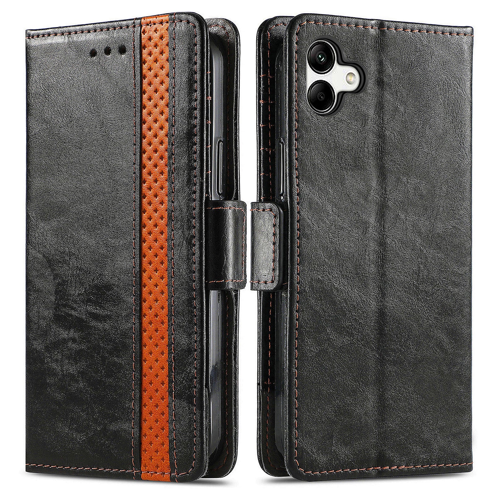 CASENEO 002 Series for Samsung Galaxy A04 4G (164.4 x 76.3 x 9.1 mm) RFID Blocking Wallet Phone Case PU Leather Stand Business Splicing Cover CASENEO 002 Series for Samsung Galaxy A04 4G (164.4 x 76.3 x 9.1 mm) RFID Blocking Wallet Phone Case PU Leather Stand Business Splicing Cover
